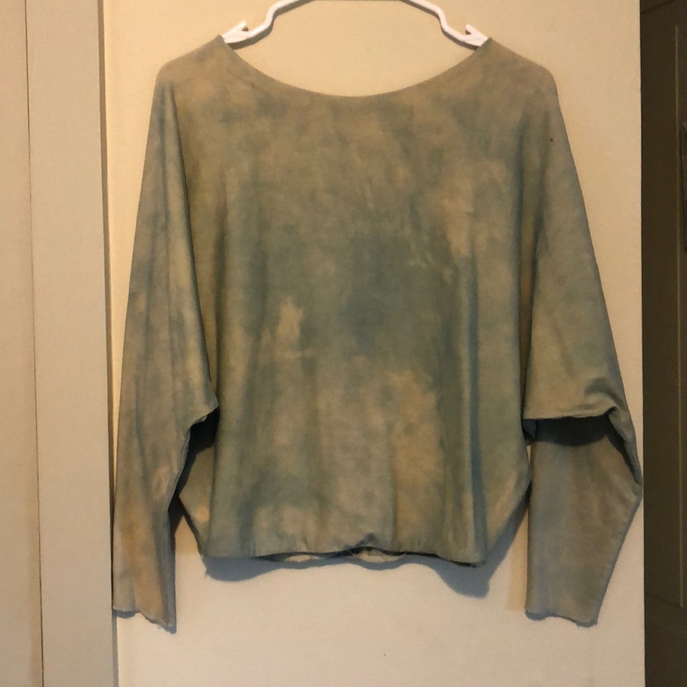 Gaia Conceptions Butterfly Sleeve Boat Neck Shirt.